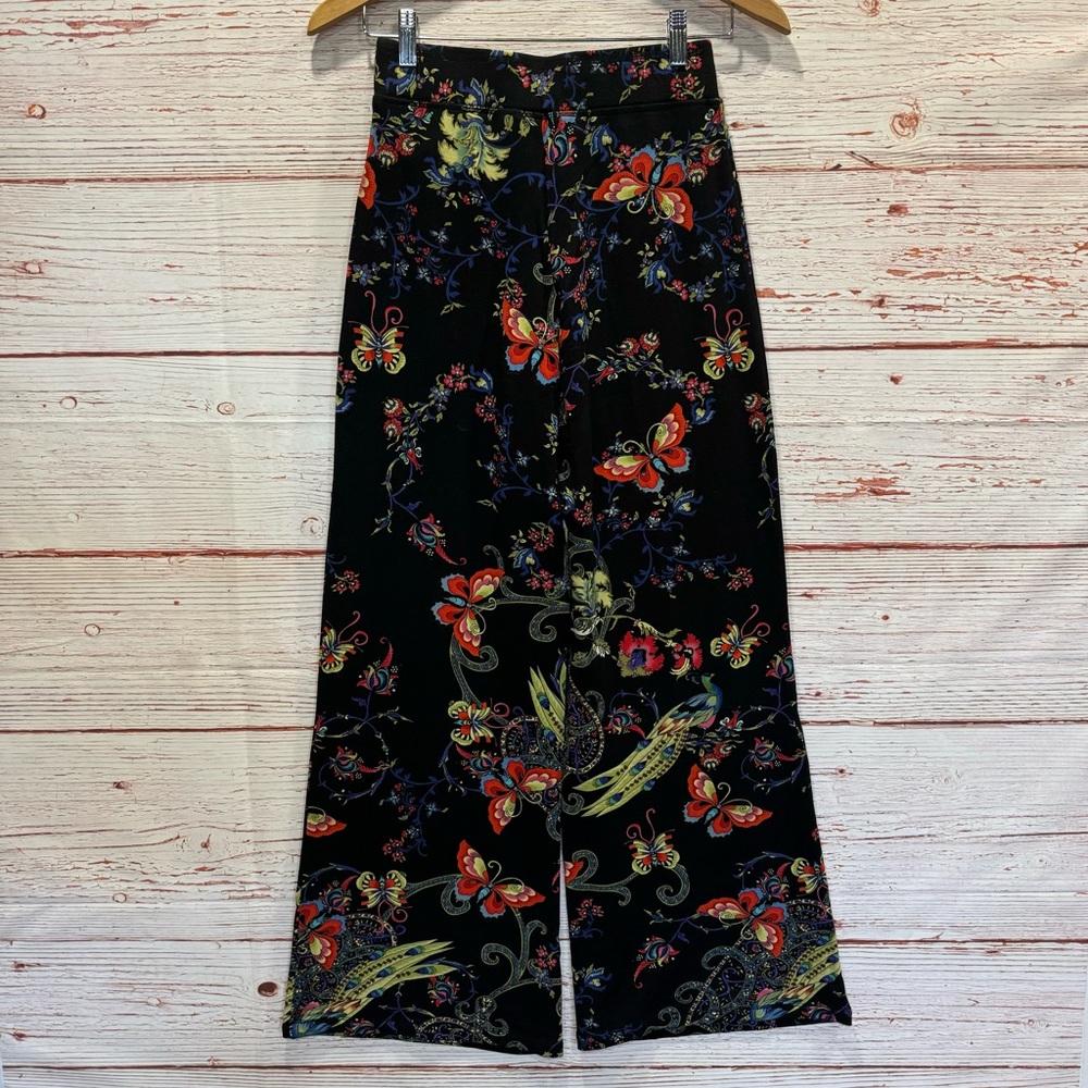 NWT Johnny Was Pottery Wide Leg Pant in Multi Butterfly Floral Print Sz XS - Picture 13 of 16